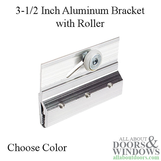3-1/2 Inch Bracket with 3/4 Inch Oval Roller - Choose Color