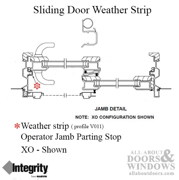 Integrity, CN 6-5 Parting Stop Weather Strip 78-9/16