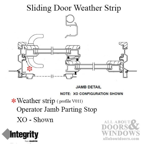 Integrity, CN 6-5 Parting Stop Weather Strip 78-9/16