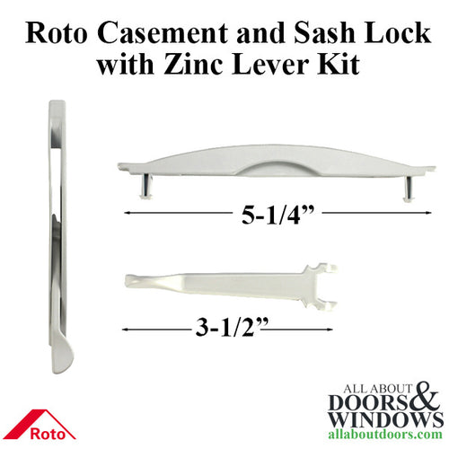 Roto Casement Window Sash lock, Handle and Escutcheon, Zinc - Roto Casement Window Sash lock, Handle and Escutcheon, Zinc