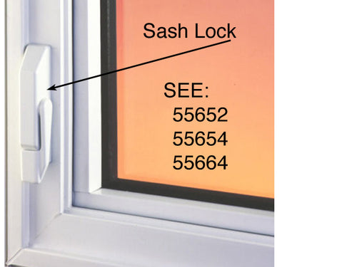 LH Multipoint Sash Lock w/ Bracket & Cylindrical Rivet Sleeve - Tie Bar Application - Choose Color - LH Multipoint Sash Lock w/ Bracket & Cylindrical Rivet Sleeve - Tie Bar Application - Choose Color