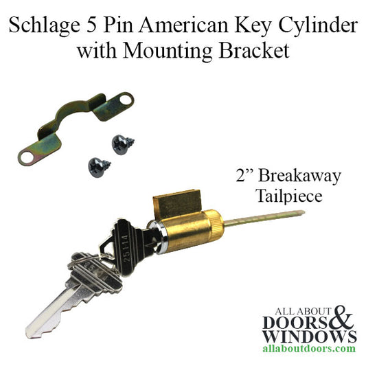 Schlage Key Cylinder With Mounting Bracket Schlage 5 Pin American Cylinder