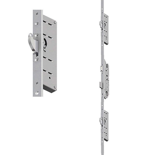 Hoppe Key Operated Multipoint Lock 1-¾ Inch Backset Doors 73.62-85.43 Inch Egress Panic Function
