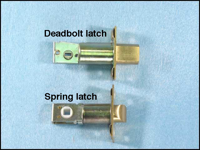 2-3/4 inch Backset Deadbolt Latch, Square Face - Brass - 2-3/4 inch Backset Deadbolt Latch, Square Face - Brass