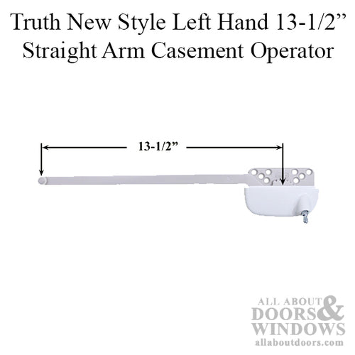 New Style Truth Ellipse Left Hand 13-1/2 Inch Straight Arm Casement Operator - Choose Color - New Style Truth Ellipse Left Hand 13-1/2 Inch Straight Arm Casement Operator - Choose Color