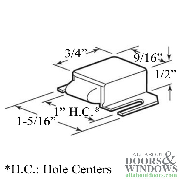 Shower Door Catch Stainless Steel Housing with Nylon Tip - Shower Door Catch Stainless Steel Housing with Nylon Tip