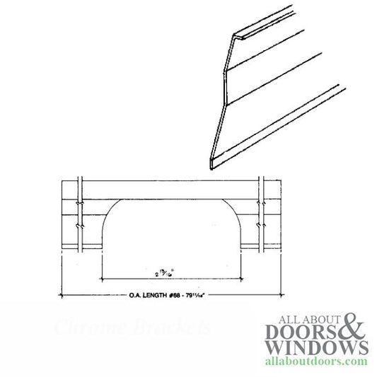 Andersen Interlock Weatherstrip Stationary 3 Panel Right Hand White