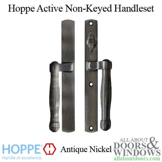 HOPPE HLS 9000 Sliding Door Handle Set Active Non-Keyed Outside Antique Nickel