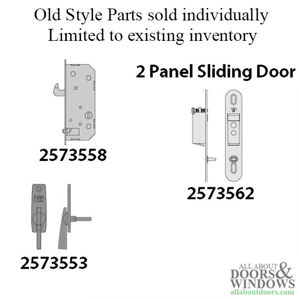 Old Style Deadlock, Andersen Reachout, 1982-2006 Gliding Patio Door, DISCONTINUED ITEM Use # 2562123 - Old Style Deadlock, Andersen Reachout, 1982-2006 Gliding Patio Door, DISCONTINUED ITEM Use # 2562123