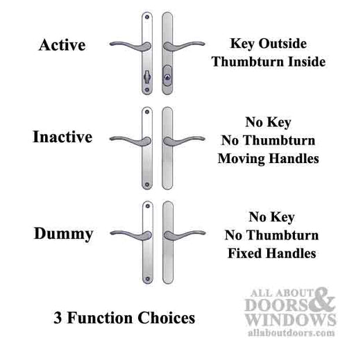 Amesbury 400A | Active Handle Set | Right Hand | Multipoint Lock Trim - Choose Color - Amesbury 400A | Active Handle Set | Right Hand | Multipoint Lock Trim - Choose Color