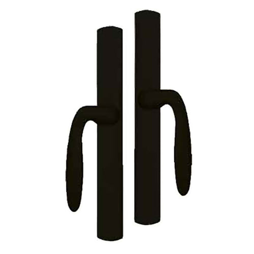 HOPPE HLS 9000 Sliding Door Handle Set with Verona Lever Fixed Dummy Matte Black - HOPPE HLS 9000 Sliding Door Handle Set with Verona Lever Fixed Dummy Matte Black