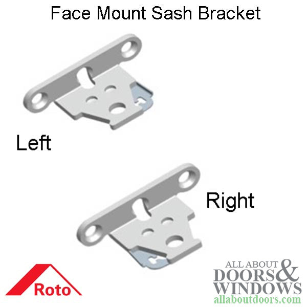 Roto Casement Window Operator Sash Bracket Assembly, Left Hand, 30mm, Facemount - Roto Casement Window Operator Sash Bracket Assembly, Left Hand, 30mm, Facemount