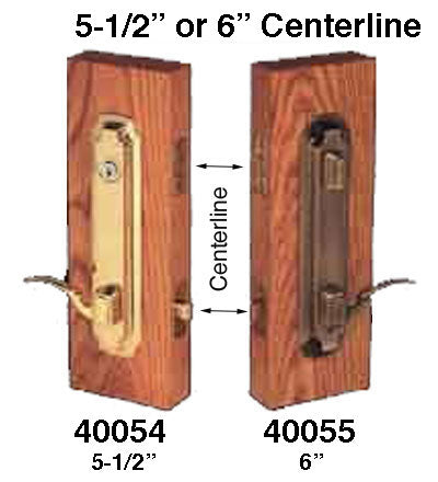 2-3/4 inch Backset Deadbolt Latch, Square Face - Brass - 2-3/4 inch Backset Deadbolt Latch, Square Face - Brass