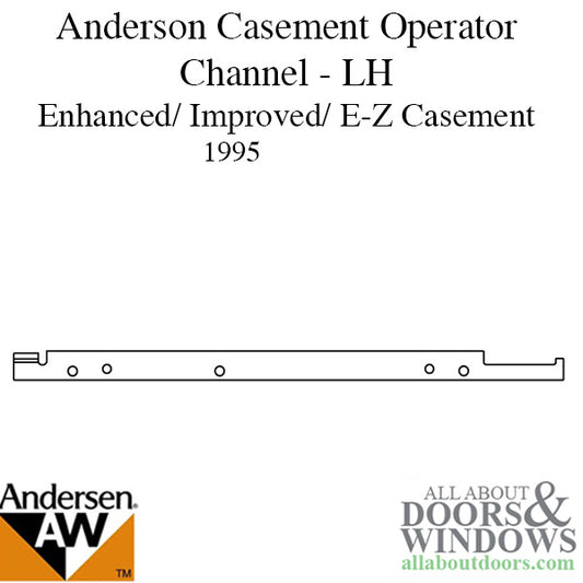 Discontinued - Andersen Window Straight Arm Operator Channel / Track, Straight Arm - Left Hand - Corrosion Resistant