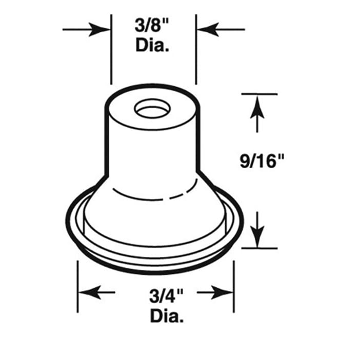 Pin Cap / Guide, 1/4 I.D., Nylon Replacement - Each - Pin Cap / Guide, 1/4 I.D., Nylon Replacement - Each