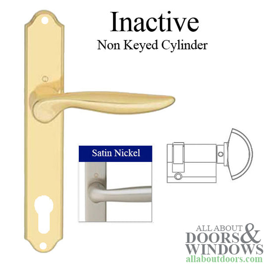 HOPPE Multipoint Handle Set with Toronto Lever Inactive Resista Satin Nickel