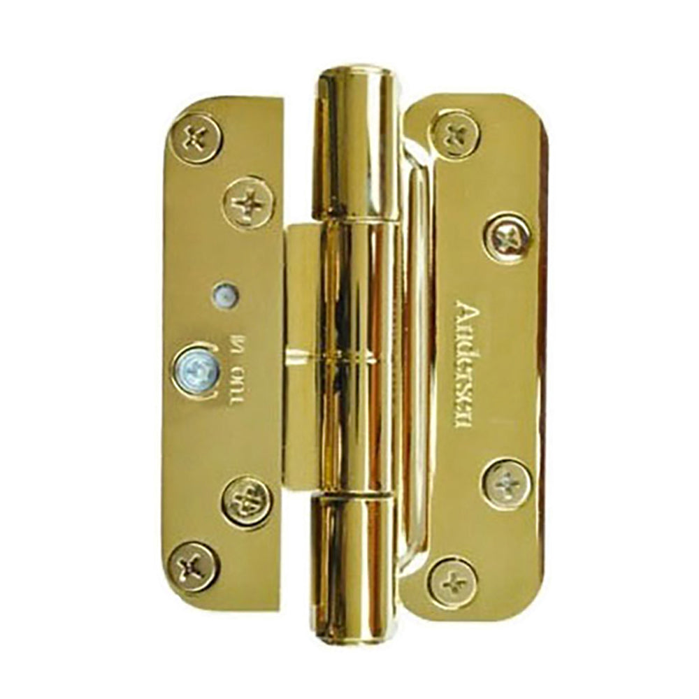 1 Hinge Kit, 2005-Present Andersen FWH Right Hand Door - Bright Brass - 1 Hinge Kit, 2005-Present Andersen FWH Right Hand Door - Bright Brass