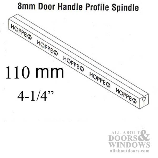 HOPPE/ FUHR  Sliding Door Spindle, 8mm x 110mm - HOPPE/ FUHR  Sliding Door Spindle, 8mm x 110mm
