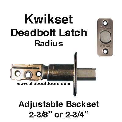 Kwikset Deadbolt Latch, 660 Adjustable Backset- Antique Nickel - Kwikset Deadbolt Latch, 660 Adjustable Backset- Antique Nickel