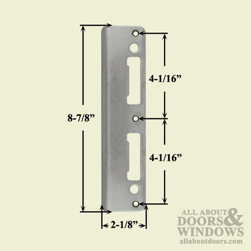 Latch & Deadbolt Strike Plate 2-¼ Inch Door PC0015N Black Finish - Latch & Deadbolt Strike Plate 2-¼ Inch Door PC0015N Black Finish
