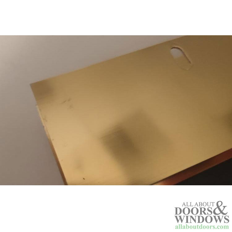Storm Door Expander and Sweep 1-1/4 Inch Doors, 35-1/16 Inch Length Polished / Bright Brass - Storm Door Expander and Sweep 1-1/4 Inch Doors, 35-1/16 Inch Length Polished / Bright Brass