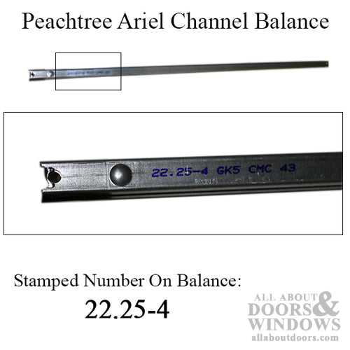 Peachtree Ariel 22-1/4-4 Channel Balance, 3654 Non-Tilt Window - Peachtree Ariel 22-1/4-4 Channel Balance, 3654 Non-Tilt Window