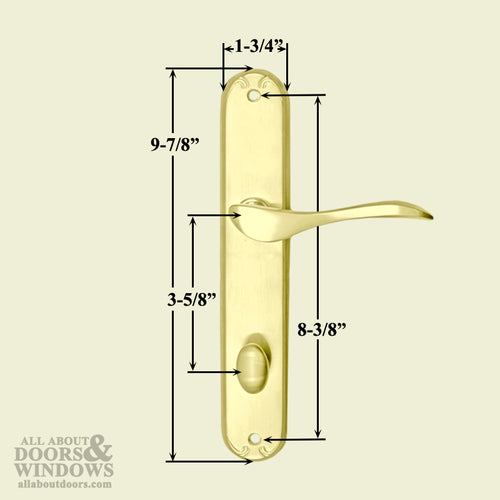 Active Pella Left Hand Keyed Handle Set for Hinged Door - Choose Finish - Active Pella Left Hand Keyed Handle Set for Hinged Door - Choose Finish