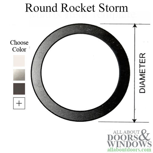 Round Rocket Storm  Window w/ Flange - Round Rocket Storm  Window w/ Flange