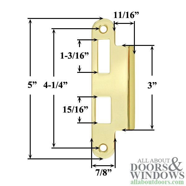 Ashland Strike Plate, Right Handed - Ashland Strike Plate, Right Handed