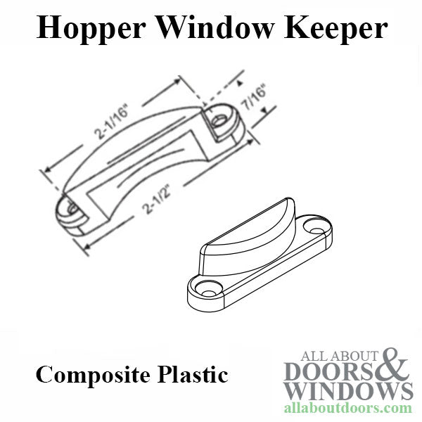 Keeper for Hopper Handle, Plastic - - Keeper for Hopper Handle, Plastic -