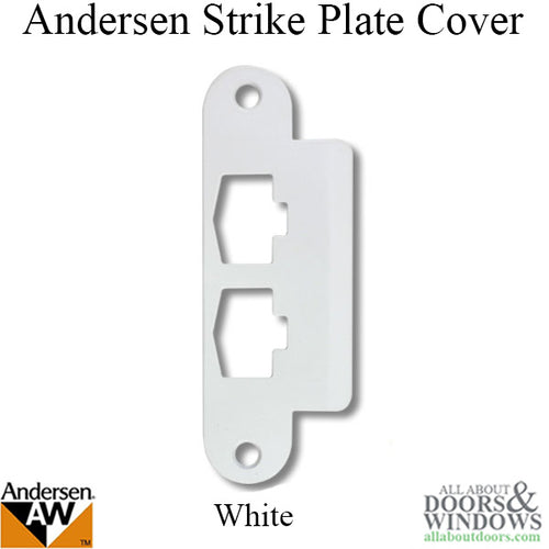 Strike Plate Cover - Andersen Frenchwood - 1990 to Present - White - Strike Plate Cover - Andersen Frenchwood - 1990 to Present - White