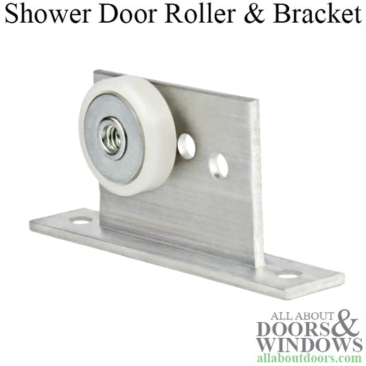 Shower door Roller w/ Bracket, 3/4   Flat Edge Wheel- Shower Door- Pairs