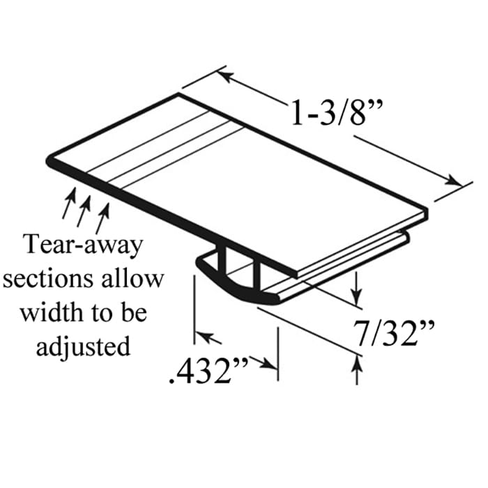Vinyl Bug Strip for Sliding Screen Doors, 1-3/8