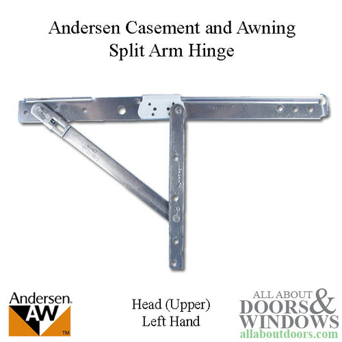 Andersen Awning/Casement Left-Hand Split Arm Head Hinge - Andersen Awning/Casement Left-Hand Split Arm Head Hinge