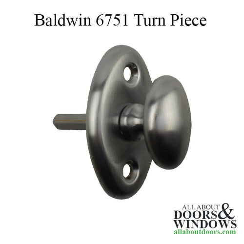 Baldwin 6751 Turn Piece in Brushed Satin Nickel - Baldwin 6751 Turn Piece in Brushed Satin Nickel
