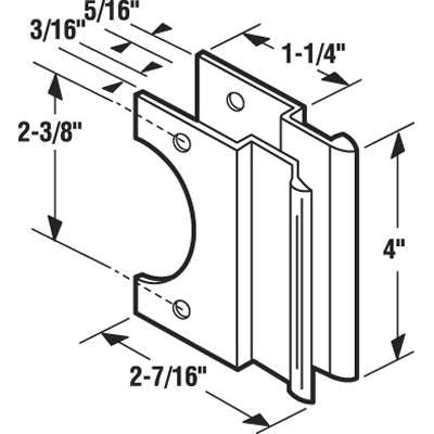 DISCONTINUED Non-Handed Latch & Pull for Sliding Screen Door - Aluminum - DISCONTINUED Non-Handed Latch & Pull for Sliding Screen Door - Aluminum