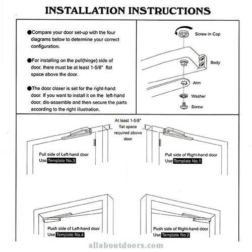 Low Profile Residential Mini Door Closer - Low Profile Residential Mini Door Closer