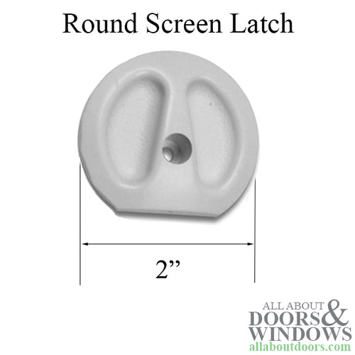 Andersen Round Screen Latch - White - Andersen Round Screen Latch - White