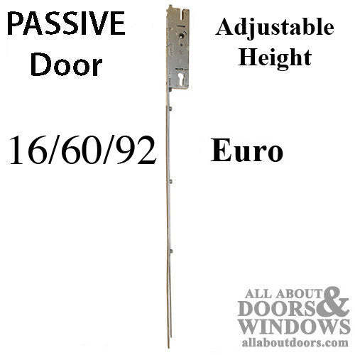 16mm P2000 Passive Lower 60/92 Shootbolt, Adjustable HH, Euro Cylinder - 16mm P2000 Passive Lower 60/92 Shootbolt, Adjustable HH, Euro Cylinder
