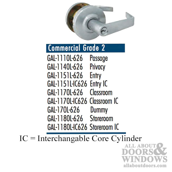 Passage Lever, 2-3/4bs,  Commercial Grade 2 - Choose Color - Passage Lever, 2-3/4bs,  Commercial Grade 2 - Choose Color