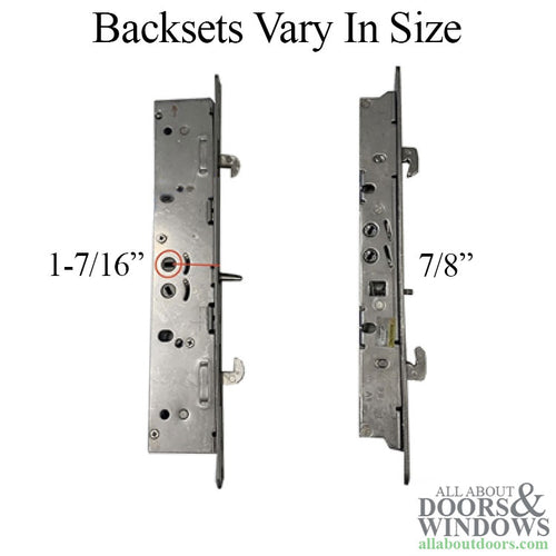 Sliding door Dual Point mortise lock, 2 hook, square drive - Sliding door Dual Point mortise lock, 2 hook, square drive