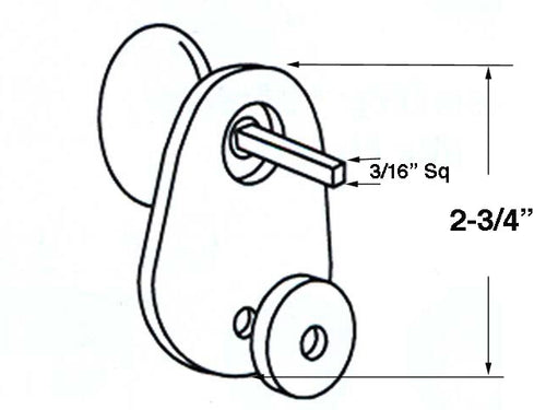 Marks Turn Piece For Storm Doors and Single Doors Single Cylinder Conversion Turnpiece - Marks Turn Piece For Storm Doors and Single Doors Single Cylinder Conversion Turnpiece