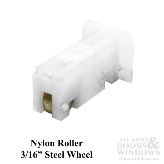 Nylon Roller Assembly with 3/16 Inch Steel Roller for Sliding Window