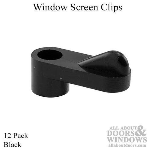 Window Screen Clips-1/8 In - Black - 12 pack - Window Screen Clips-1/8 In - Black - 12 pack