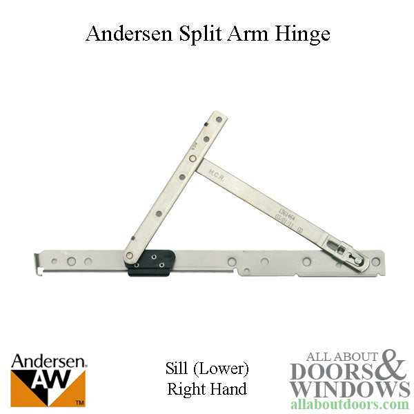 Andersen Casement Right-Hand Corrosion Resistant Split-Arm Sill Hinge - Andersen Casement Right-Hand Corrosion Resistant Split-Arm Sill Hinge