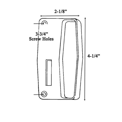 Andersen Inside Interior 3 Panel Patio Screen Door Handle - White - Andersen Inside Interior 3 Panel Patio Screen Door Handle - White