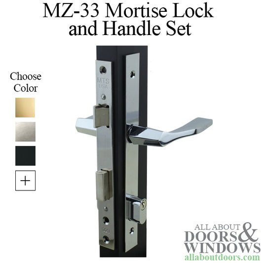 Keyed Handle Set, Double Cylinder Papaiz , MZ33, C400 Key both sides - Choose Finish