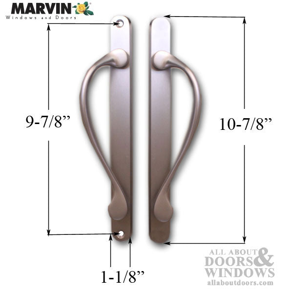 Marvin Inactive / Dummy Narrow Sliding Door Handle - Satin Chrome - Marvin Inactive / Dummy Narrow Sliding Door Handle - Satin Chrome