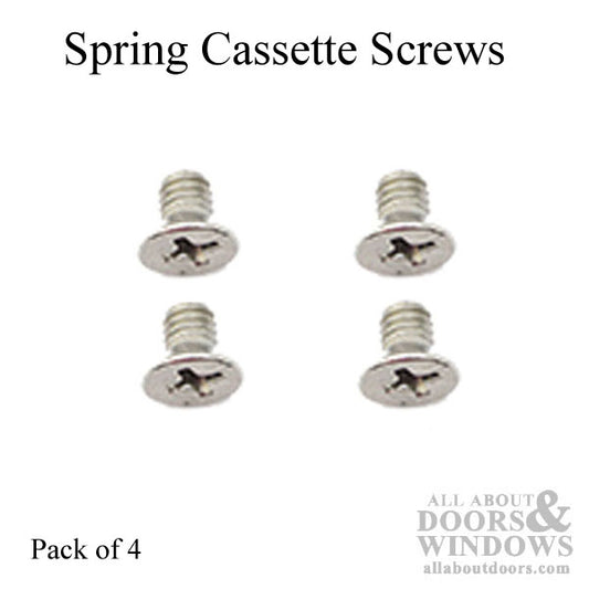 Screws for Spring Box Cassette, Mariani Hardware, 4 pack