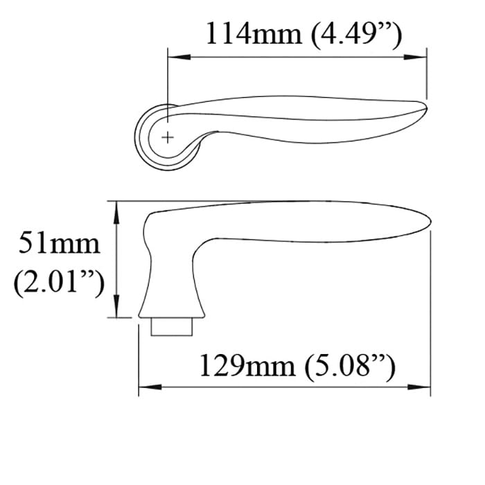 Toronto Lever Handle for Left Handed Multipoint Lock Handlesets - Resista Brass - Toronto Lever Handle for Left Handed Multipoint Lock Handlesets - Resista Brass